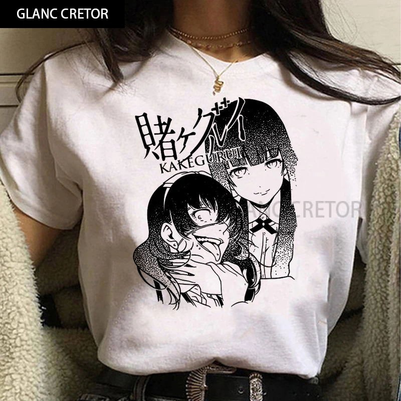 

Kakegurui ulzzang vintage couple t shirt white t shirt female streetwear white t shirt