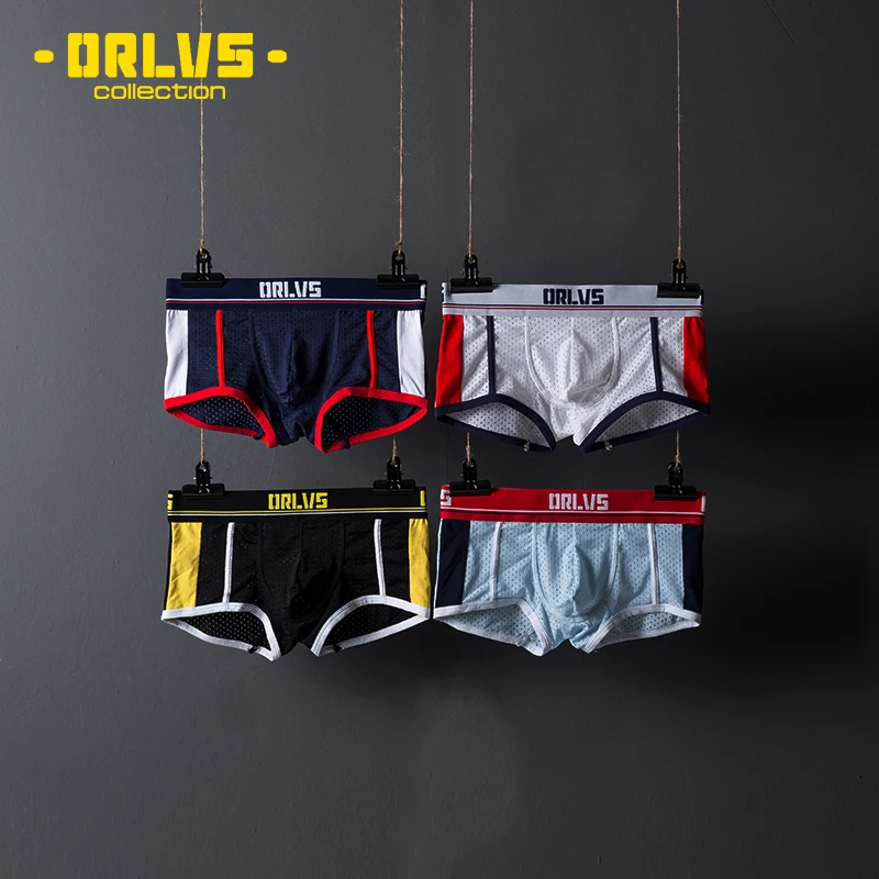 ORLVS Брендовое Мужское нижнее белье мужские боксеры cueca tanga быстросохнущие мужские брюки Ropa Interior hombre мужские боксеры шорты calzoncillo hombre