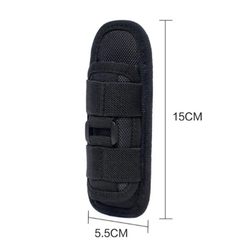 360 Degrees Rotatable Tactical Bag Flashlight Pouch Holster Torch Case for Belt Cover Hunting Bags Accessories Vest | Спорт и