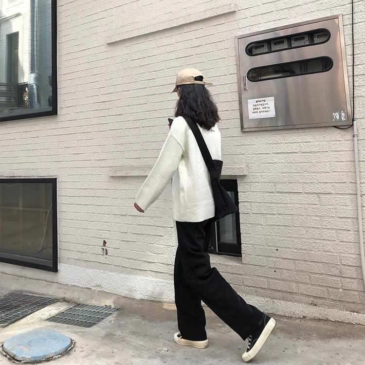 

New 2020 Autumn Winter Women Sweaters Buttons Knitted Pullovers Casual Fashionable Korean Style Wild Ladies Jumpers SW1397