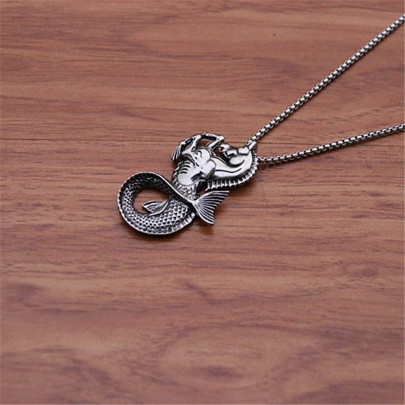 Antique Silver Large Sea Horse Hippocampus Charms Pendants For Men Women Necklace Jewelry Making Findings | Украшения и