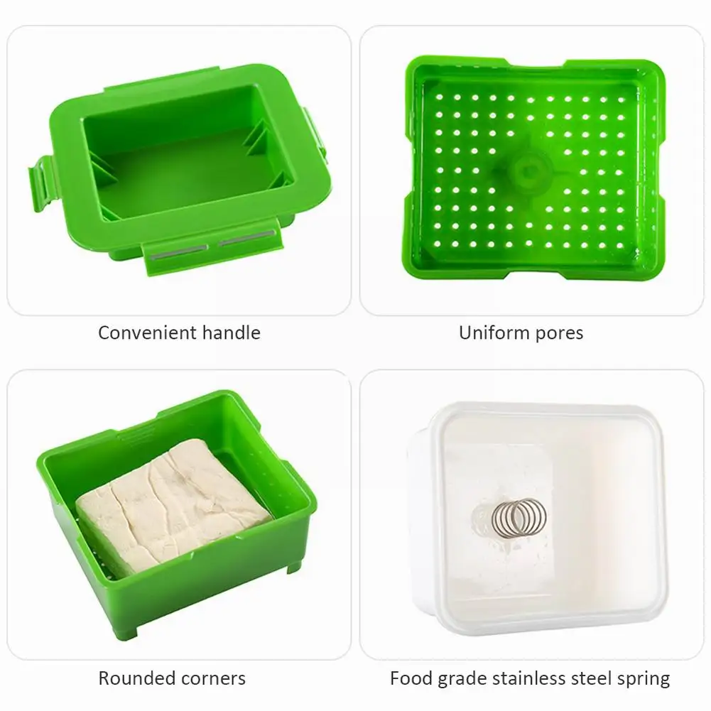 

New Tofu Press Tofu Drainer 3-Layer Tofu Press Built-in Drainage Water Removing Tool Dishwasher Safe Kitchen Cooking Tool Set