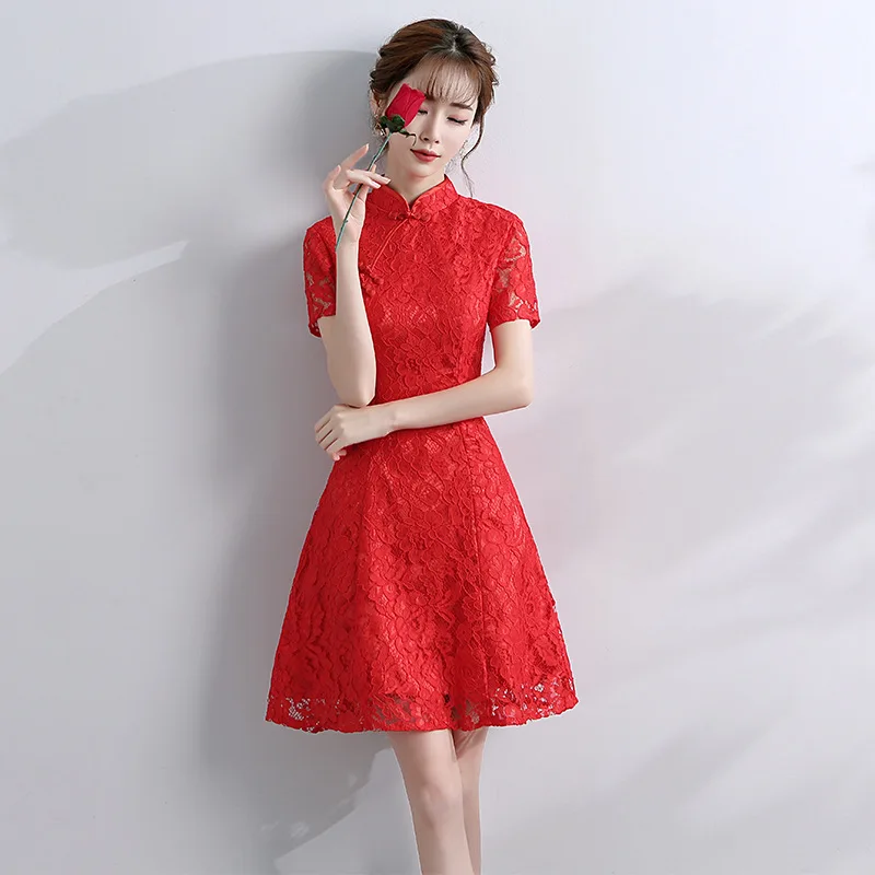 Cheongsam 2020 Новое улучшенное платье Ципао юбка повседневное короткое модное для