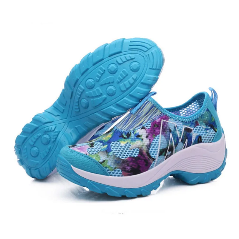 COWCOM/Летняя женская уличная Повседневная обувь Тканевая дышащая Спортивная