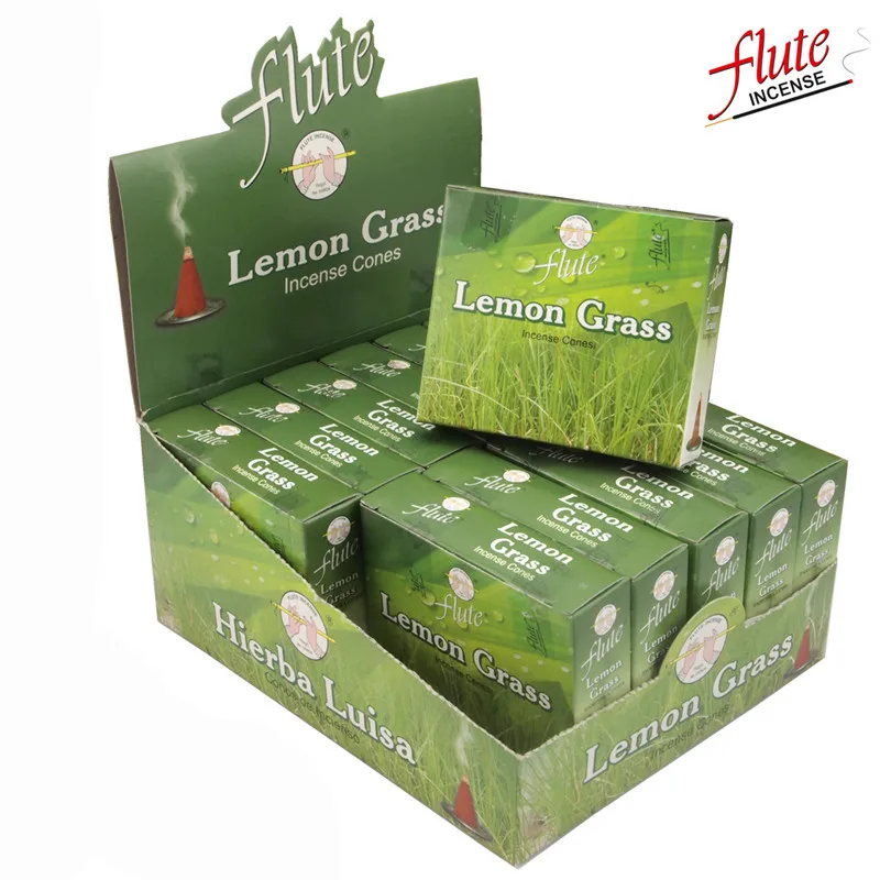 Lemon Grass Флейта 120 шт./кор. мульти-Стиль индийские Ладан конус дезодорант Защита окружающей среды ароматизатор Цветной дыма ароматизатор для дома - Аромат: Lemon Grass