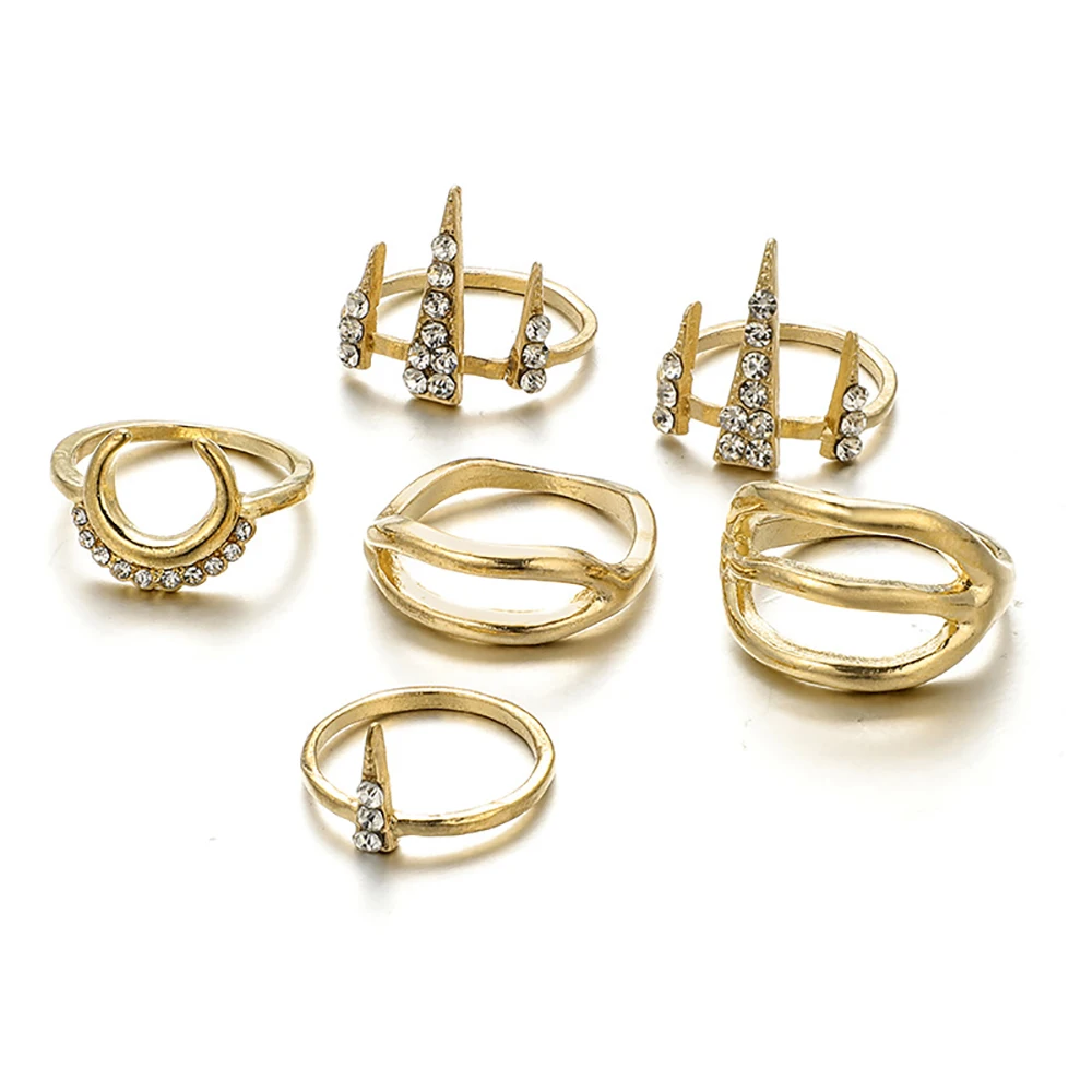 Комплект женских геометрических колец средней длины в стиле Бохо | Украшения и