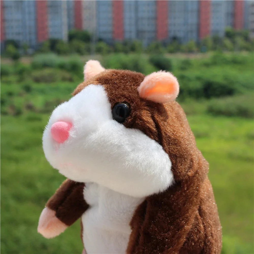 

16cm Talking Hamster Plush Toy Cute Mouse Pet Speak Talking Imitate Sound Record Hamster Educational Toy for Children Funny Gift