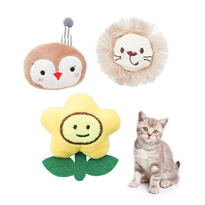 

Plush Catnip Toy Interactive Cartoon Animal Shape Cat Toy Kitten Chewing Toy Cat Accessories Teeth Grinding Toys for Cats