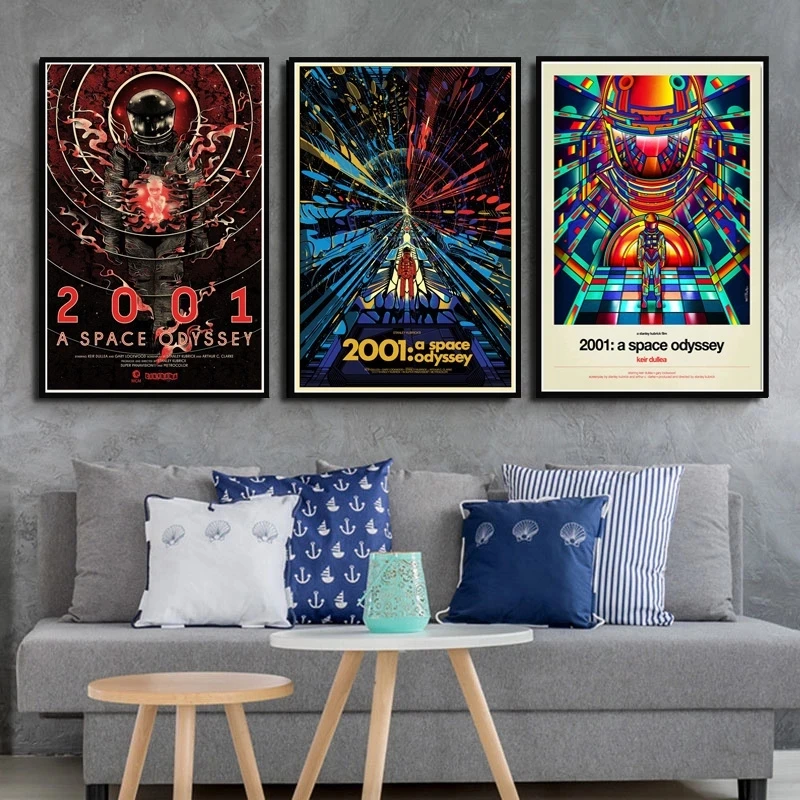 

Hot 2001 A Space Odyssey Movie Pop Retro Anime Poster Prints Painting Art Canvas Wall Pictures For Modern Living Room Home Decor