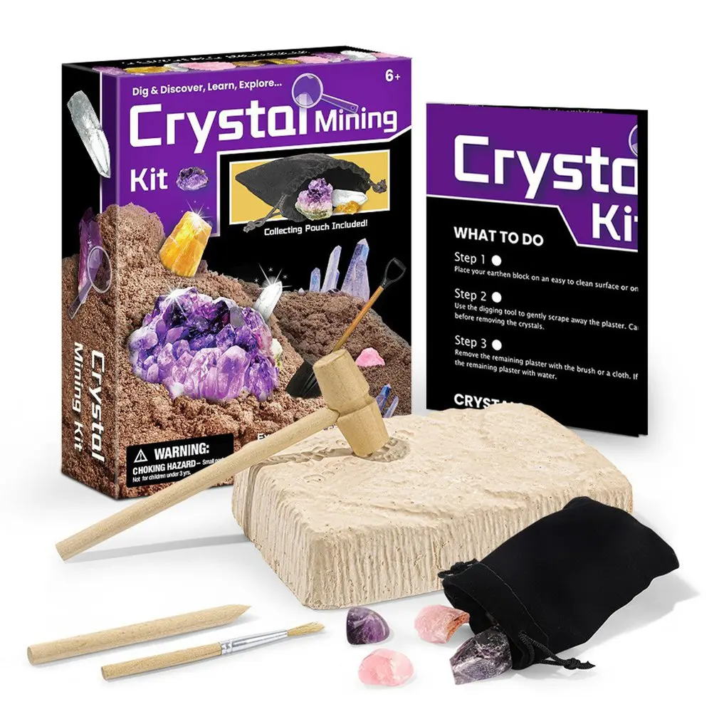 

Educational Excavation Toys Safe Use Crystal Archaeological Dig DIY Assembly Model For Children Birthday Gifts