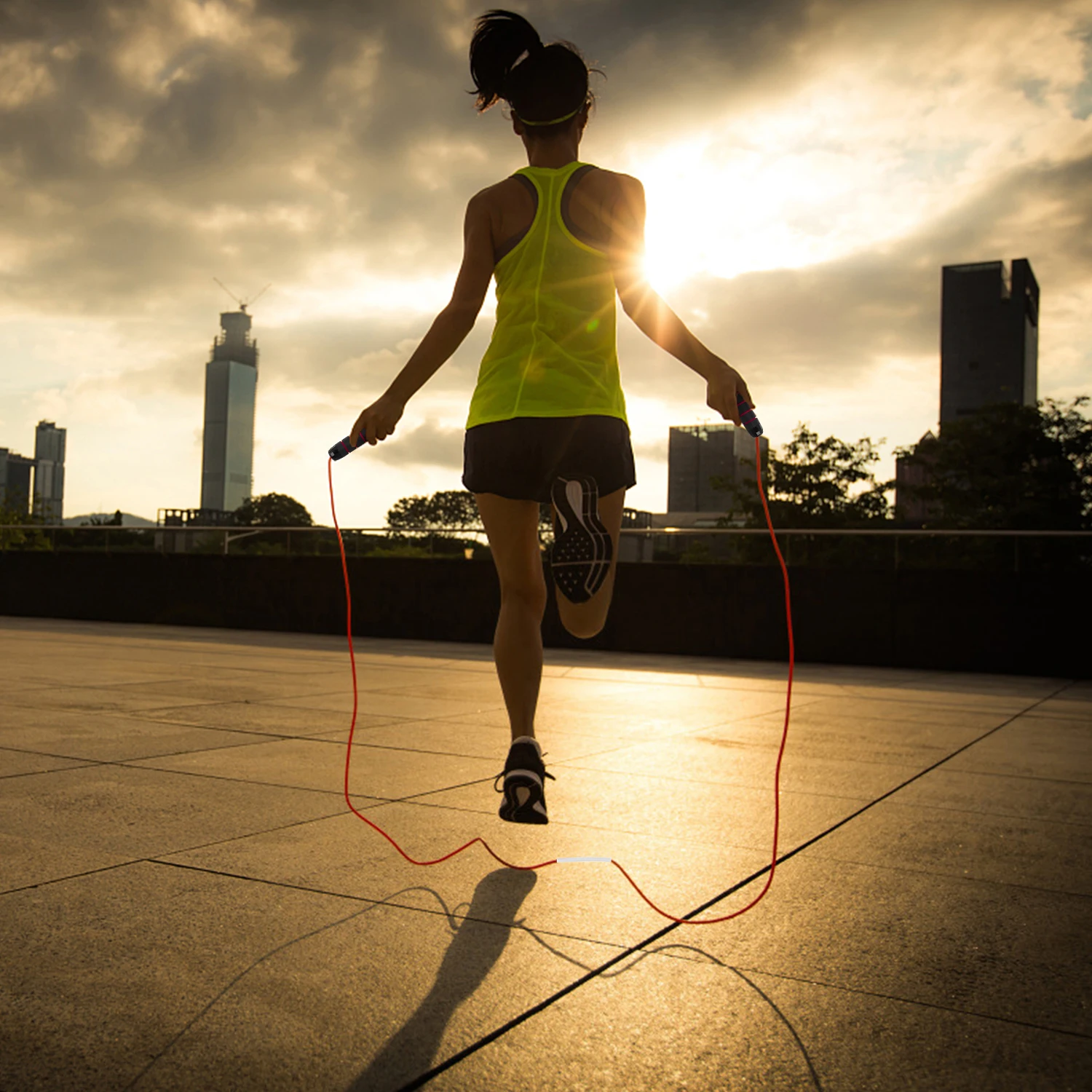 

9.8ft/3m Bearing Skip Rope Speed Fitness Jumping Exercise Fitness Equipment Adjustable Skipping Jump Rope Workout Fitness