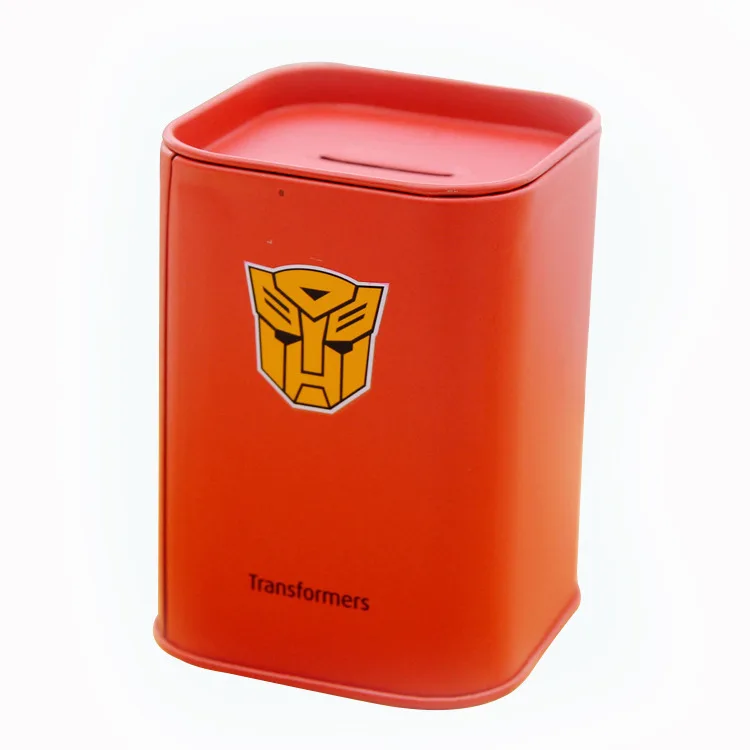 

1PC Personalise Square piggy bank Logbook Series Tin Plate box Money Saving Pot Coin Box Jewelry Box Storage Tank