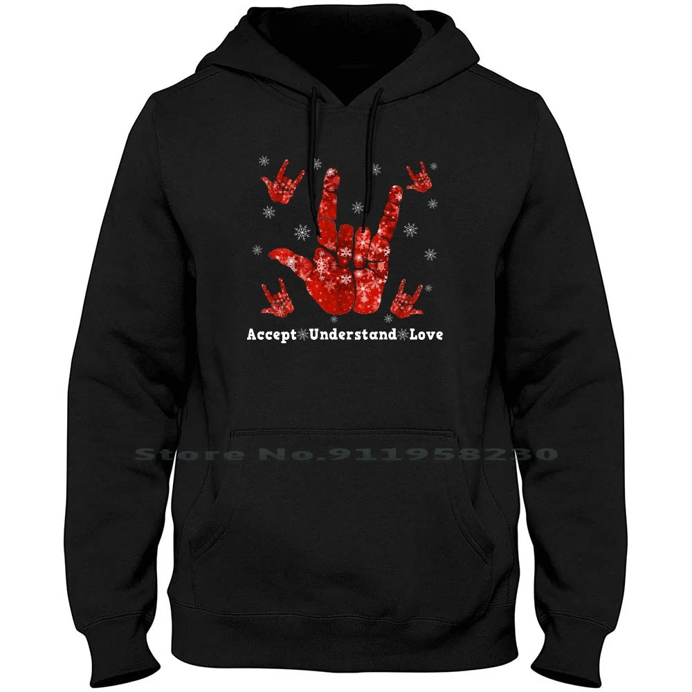 

Accept Understand Love For Dark Hoodie Sweater Cotton Understand Rocker Under Trend Stand Claus Music Love Hand Dark Tan End