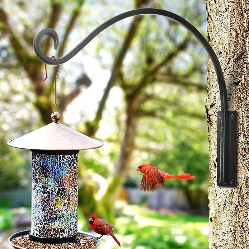 

Plant Hanger Bracket Hand-Forged Heavy Duty Plant Hooks Durable and Stable Outdoor Plant Hanger (16inch/2Pcs)