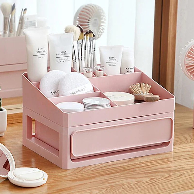 Настольный ящик для хранения косметики домашняя многофункциональная стойка
