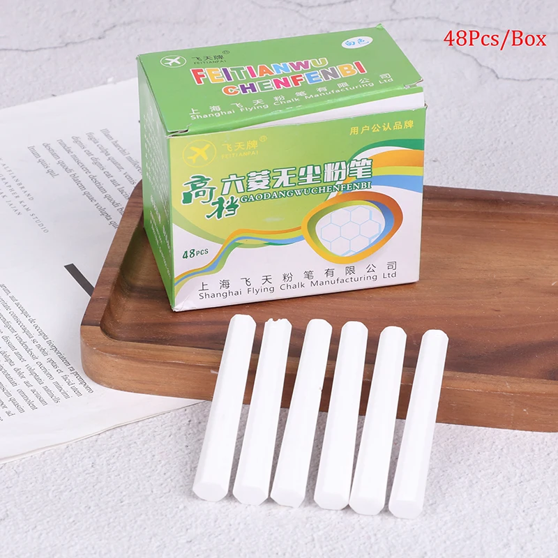 

48pcs White Drawing Chalk For School Education Chalks High Quality Stationary Office Supplies Marker White