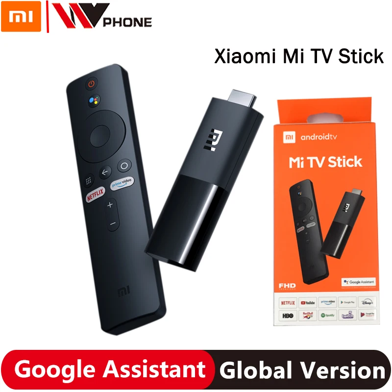ТВ-брелок Xiaomi Mi TV Stick глобальная версия, Android TV FHD HDR, четырехъядерный, HDMI, 1 Гб + 8 Гб, Bluetooth, Wi-Fi, Netflix, Google Assistant (art.: 3a39fd1418a) - 3a39fd1418a