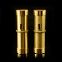 2021 new high quality cylindrical classic kerosene lighter brass press ignition creative lighter mens gadget