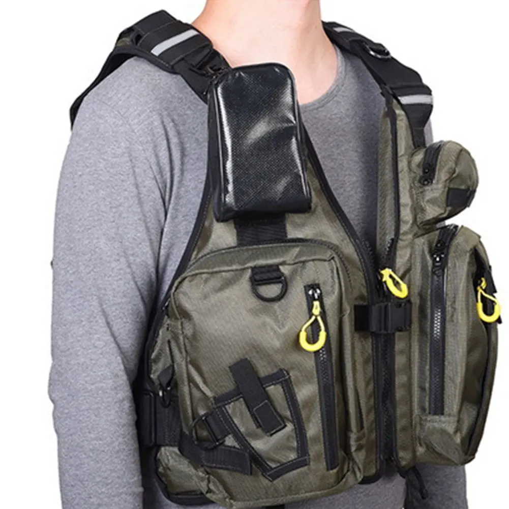 

Adjustable Life Jacket Outdoor Sport Fishing Vest Men Vest Respiratory Utility Fish Vest Survival Travel Photography Mesh Vest