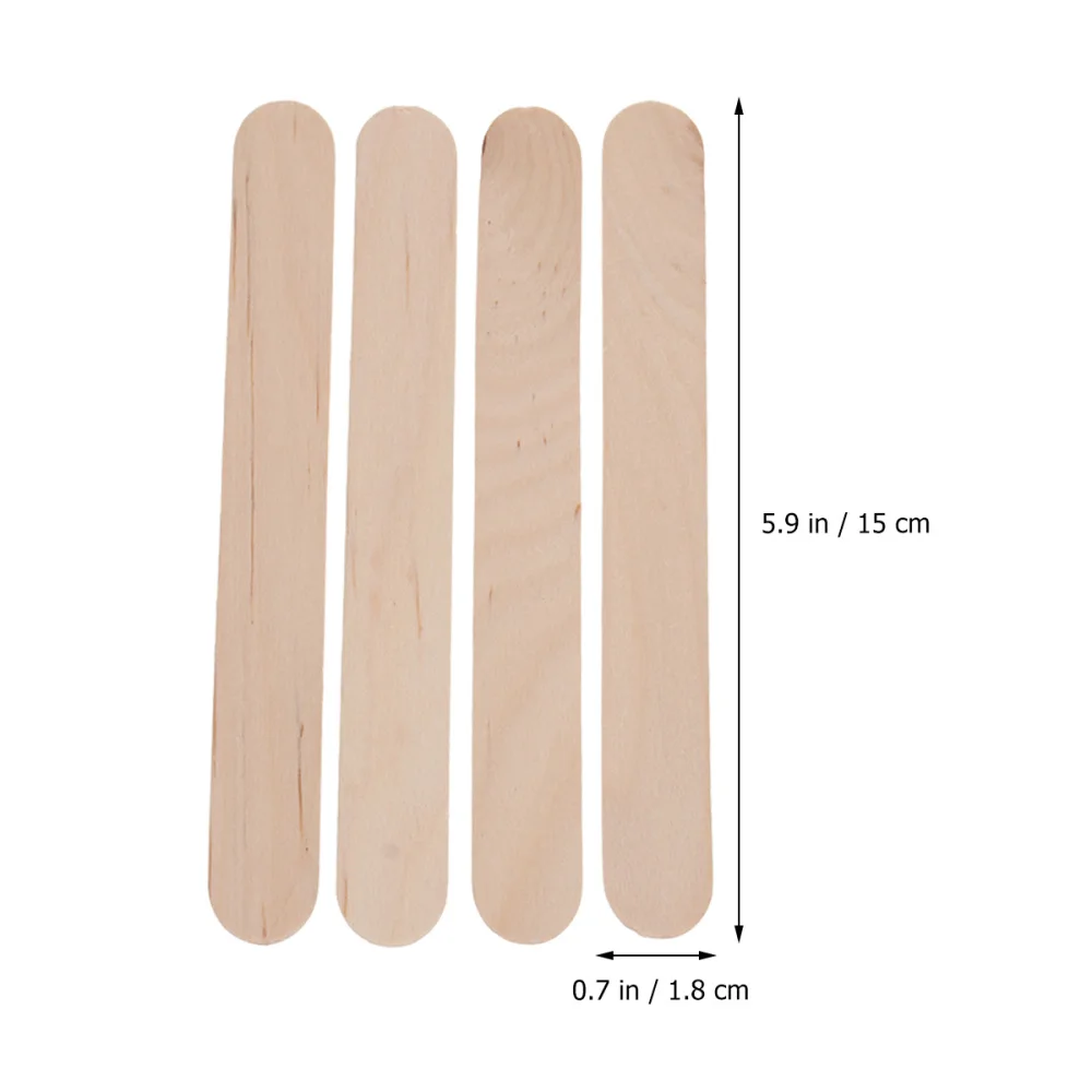 

50pcs Hair Removal Wooden Wax Applicator Sticks Wax Spatula Tongue Depressors