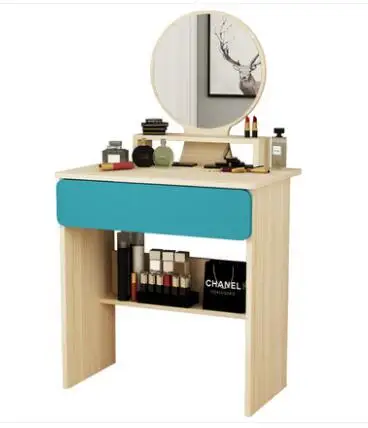 

Nordic dressing table modern dressing table bedroom small apartment with mirror ins wind net red storage dressing table