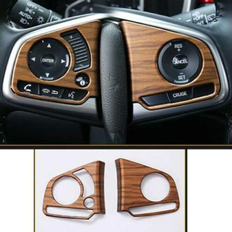 Персиковая деревянная зернистая накладка на рулевое колесо для 2017 2020 Honda CRV CR