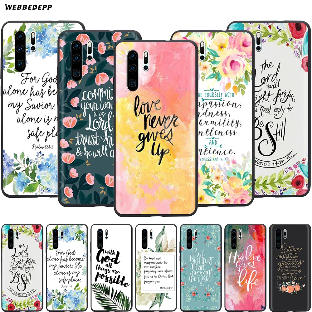 Webbedepp чехол с текстом Библии и Иисусом Христа для Huawei Honor 6A 7A 7C 7X 8 8X 8C 9 9X 10 20 Lite Pro Note