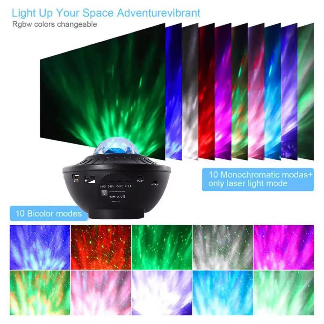 

Ocean LED Projection Galaxy Nihgt Lingt USB Rechargeable Planet Water Wave Lamp For Party Gaming Room Decor Teen Boy Gift
