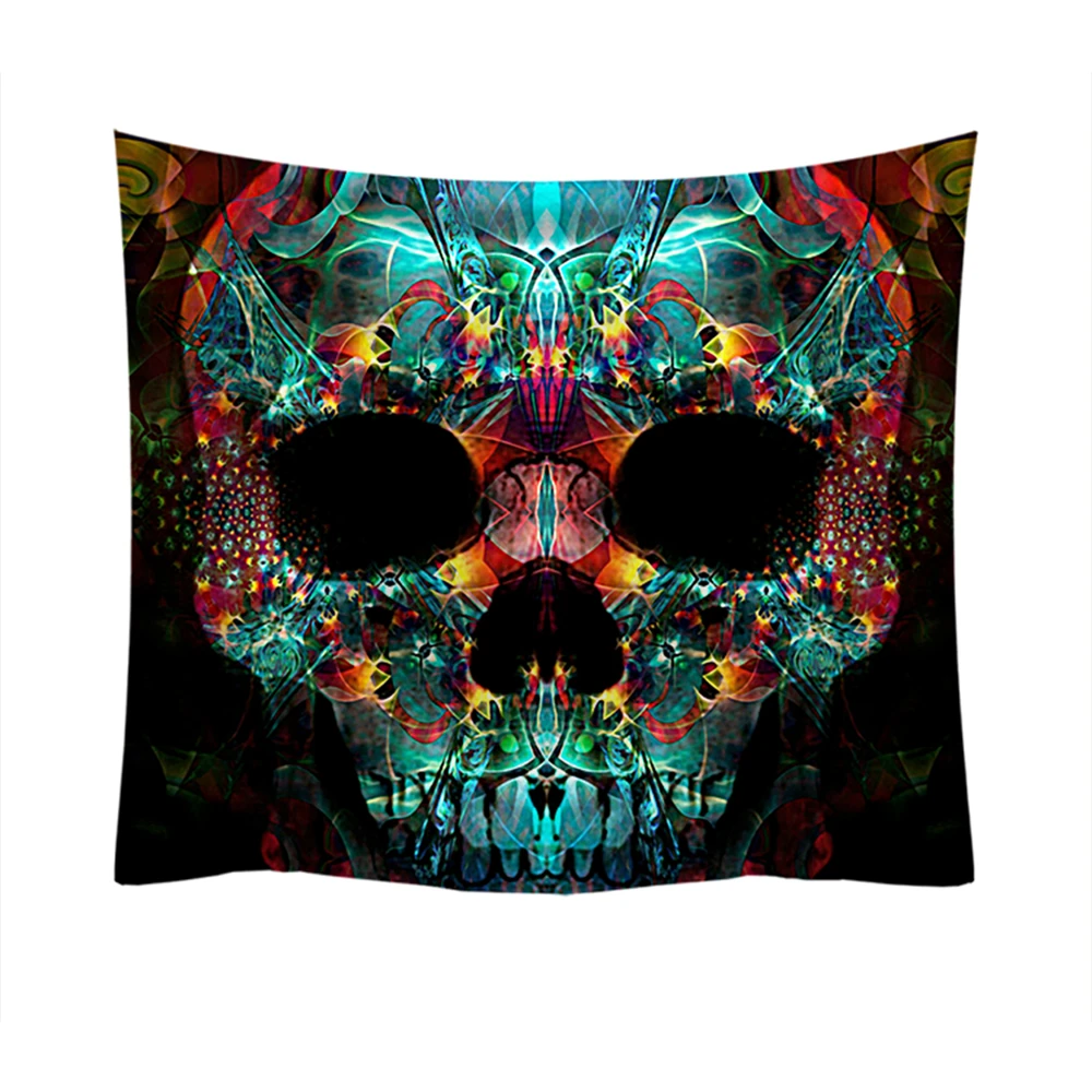 

New Skull Printed Tapestry Wall Household Tapestry Halloween Wall Hanging Carpet Wall Hanging Tapestry for Home Party