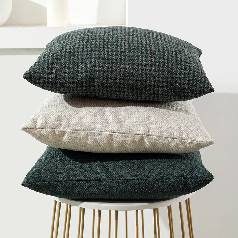 45x45 см простой твидовый чехол для подушки с рисунком гусиные лапки наволочка в