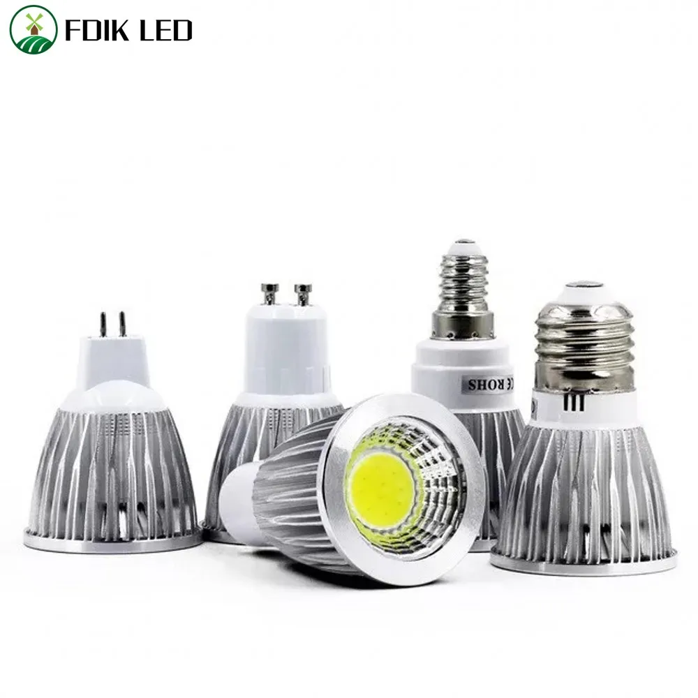 

led light 9W 12W 15W 20W COB MR16 GU10 E27 E14 LED Dimming Sportlight lamp High Power bulb MR16 12V E27 GU10 GU5.3 E14 COB bulb