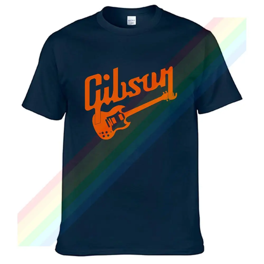 Повседневная оранжевая футболка Gibson в стиле ретро с классическим логотипом