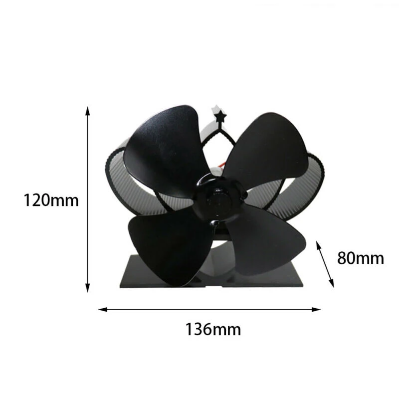 

Home & Living Environment Fireplace Log Burner 5 Blade Silent Stove Fan Tools