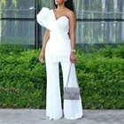Женский элегантный белый женский комбинезон с высокой талией, туника, одежда для работы, модный тонкий офисный комбинезон для женщин, летние брюки 2021