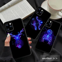 zodiac signs phone case for iphone 12 11 pro max 7 8 6 6s plus se 2020 x xs xr 5 5s silicone cover