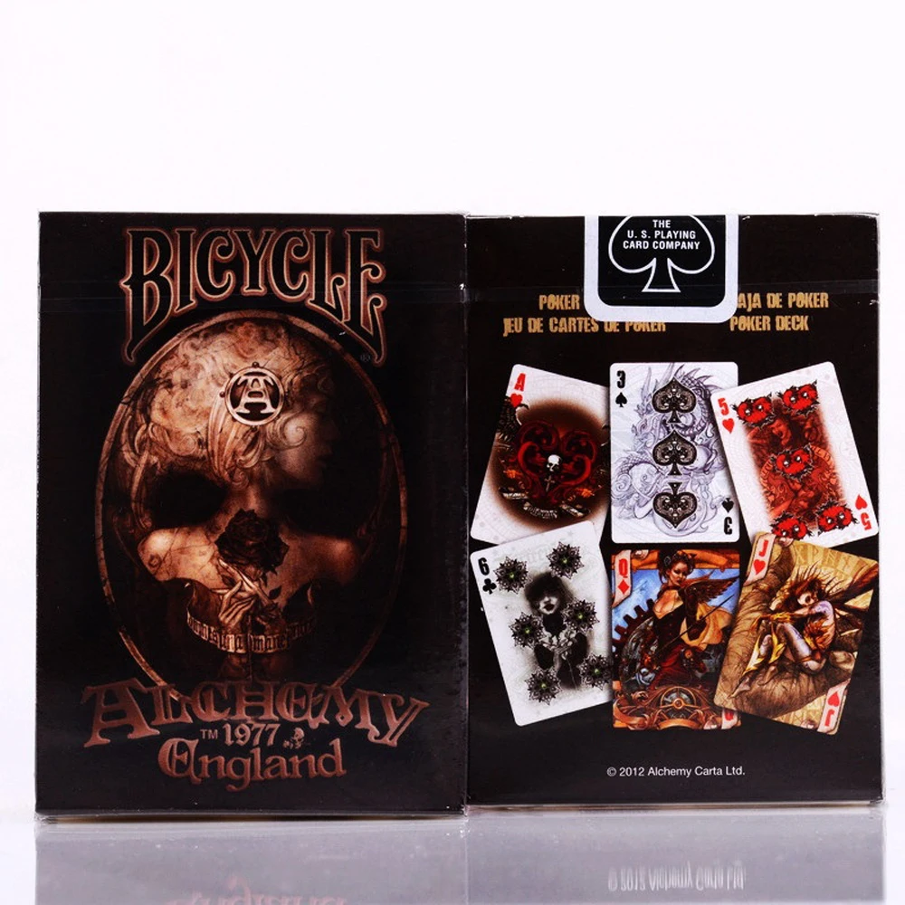 1 колода черного сердечника бумажная Алхимия искусственные велосипедные карты