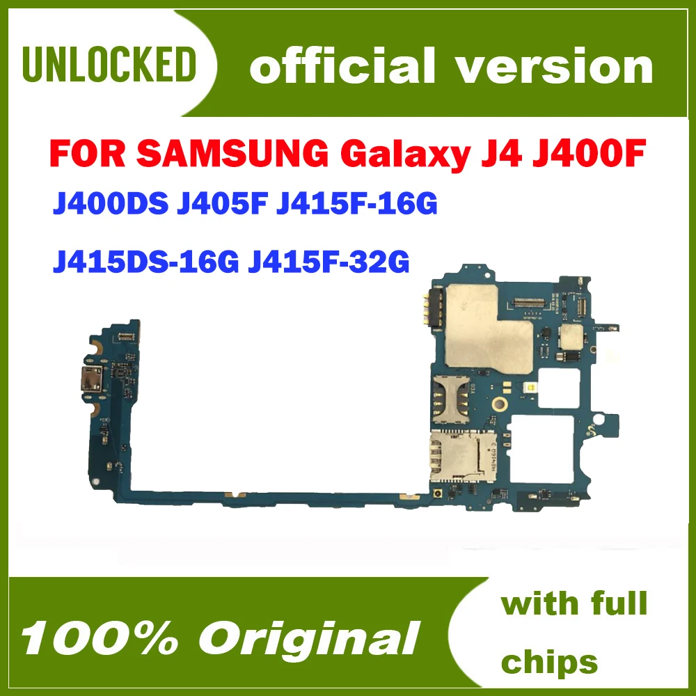 Разблокированная материнская плата 16 ГБ 32 для Samsung J4 J400F J400DS J405F J415F J415DS