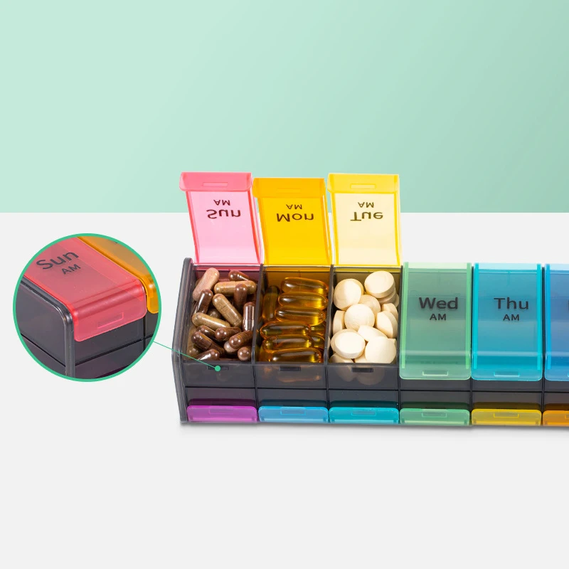 Таблетки коробка держатель Еженедельный медицинский органайзер для хранения