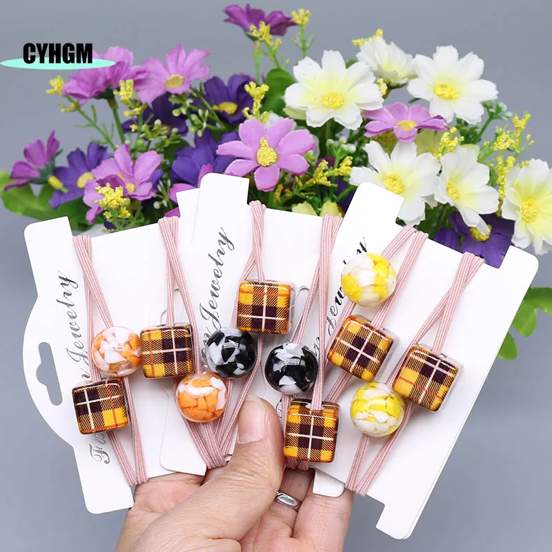 Новая мода в Корейском стиле с эластичной резинки для волос Янтарный резинка