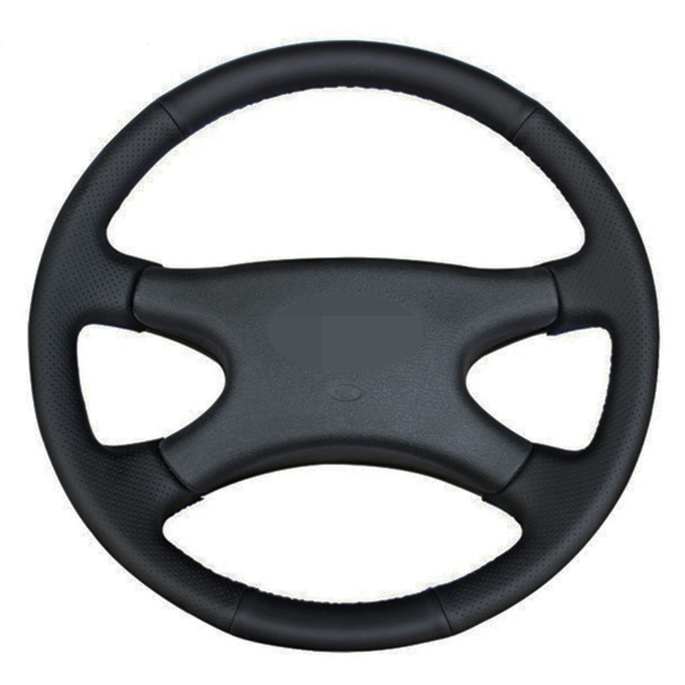 

Car Steering Wheel Cover Hand-stitched Black Genuine Leather For Lada Niva 2006-2017 2107 1997-2012