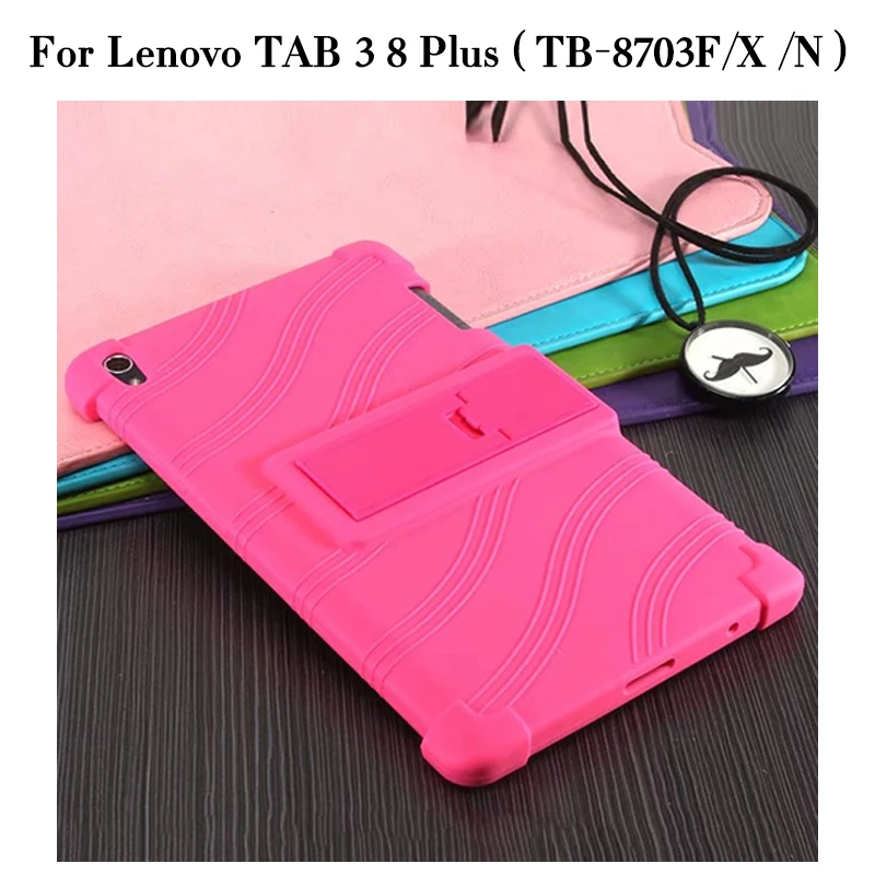 Чехол Slicon для lenovo TAB 3 8 Plus 8703x TB-8703N/F 8," планшетный ПК Защитный чехол для lenovo Tab 4 8 Plus TB-8704X/F/N - Цвет: TAB3 8 Plus-pink