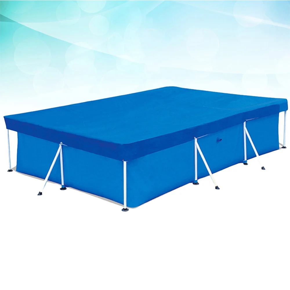 

PE Fabric Weaving Pool Cover Pool Rain Cover Floor Pad for Frame Pools Inflatable Swimming (Blue, 221x150x43cm)