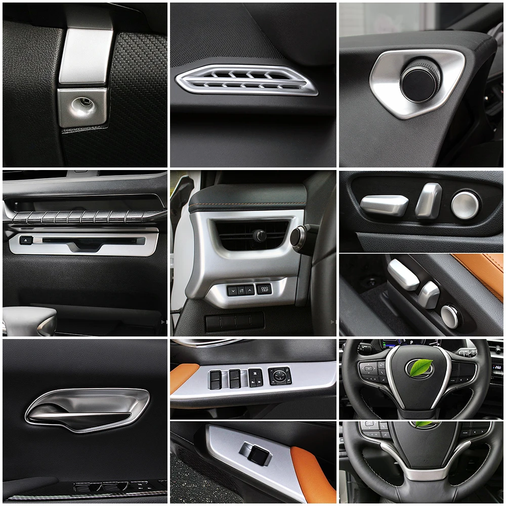 

For Lexus UX UX200 UX250 2018-2022 Car Interior Central Control Modify Frame Cover Trim Exterior Styling Matte Silver Refit