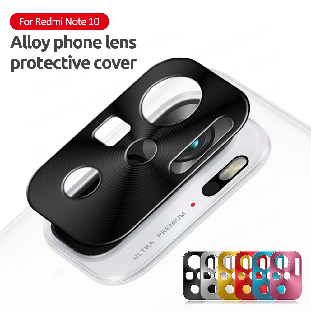

For redmi note 10 lens glass screen protector Camera Lens Metal ring Cover For Xiaomi Redmi Note 10 4G camera protector case