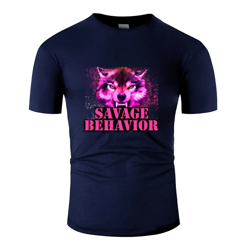 Розовая Мужская футболка с круглым вырезом Savage на заказ оверсайз из