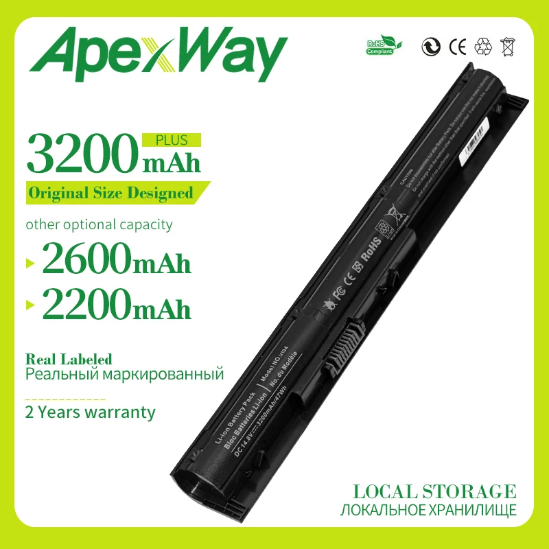 Аккумулятор Apexway для ноутбука HP 14 8 в VI04 VIO4 серия 440/450 G2 756743 001 756745 756744 756478