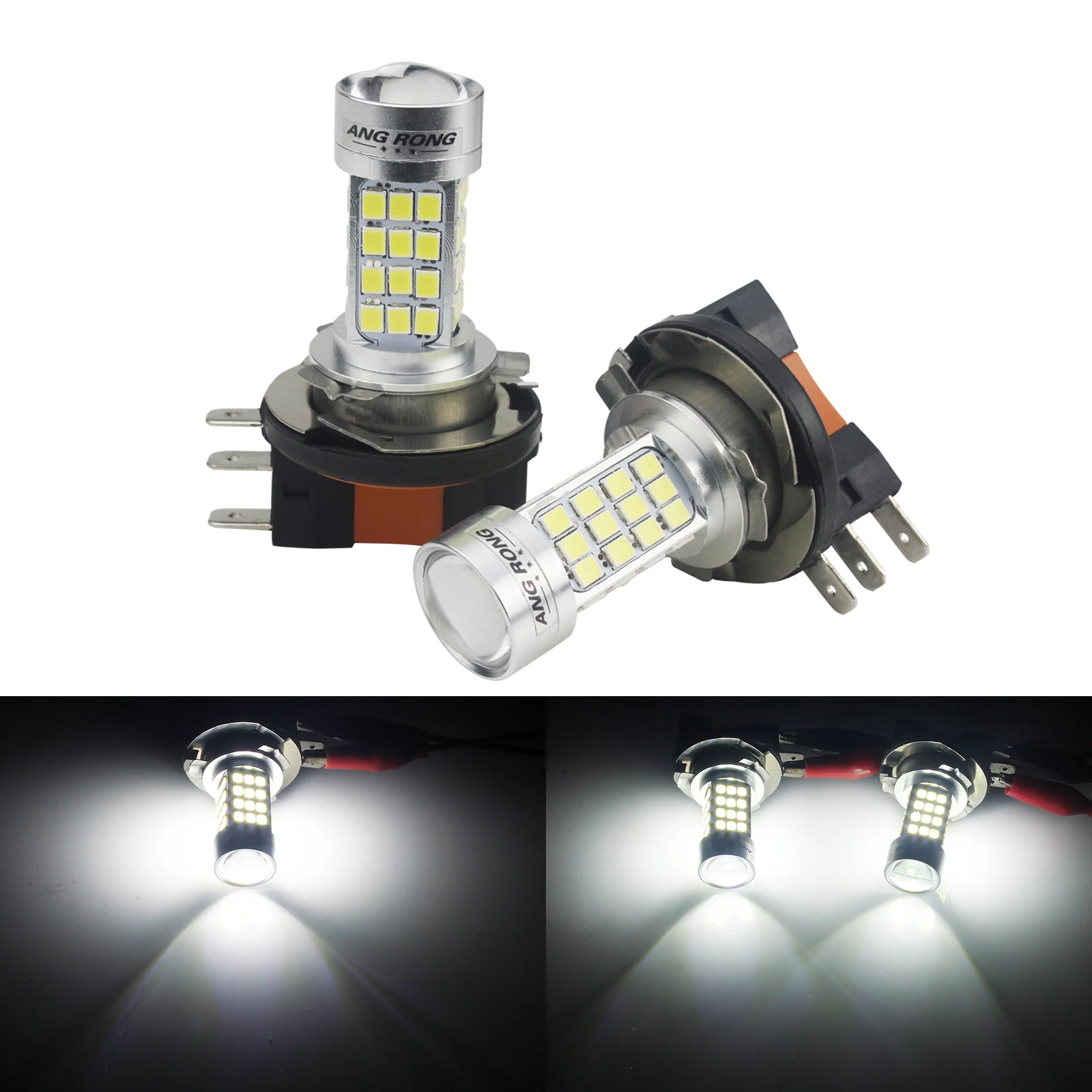 ANGRONG 2x40 Вт H15 64176 лампа 54 SMD светодиодные фары Дневные ходовые огни белый 6000K для Audi