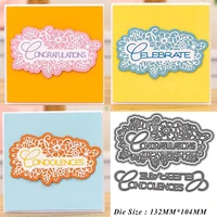 letters congratulation metal cutting dies 2021 new diy molds scrapbooking paper making die cuts crafts
