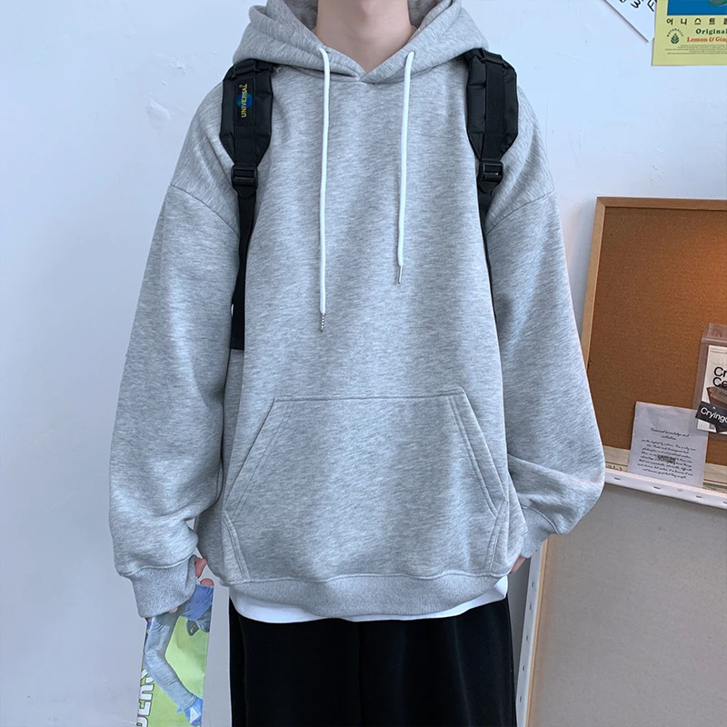 

2021 New Women Hoodie Solid Color Harajuku Style Casual Loose Plus Size 5XL Autumn Streetwear 2021