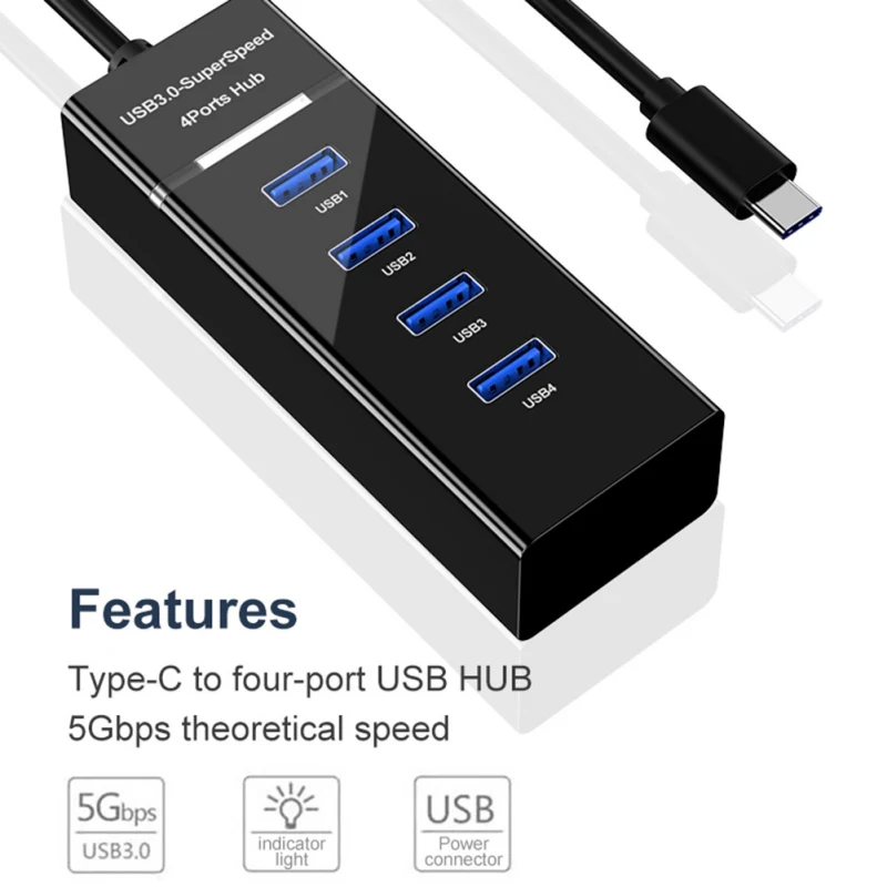 USB-концентратор USB 3 0 4 порта USB-разветвитель | Компьютеры и офис